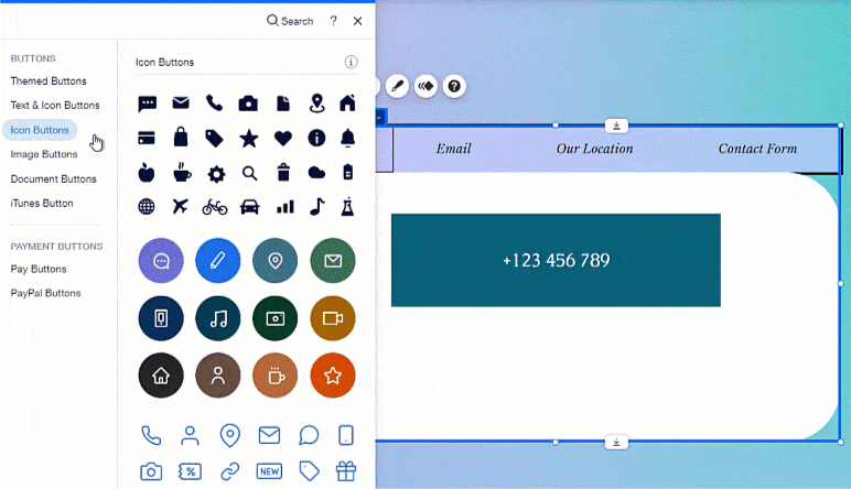 The drag and drop Wix Editor